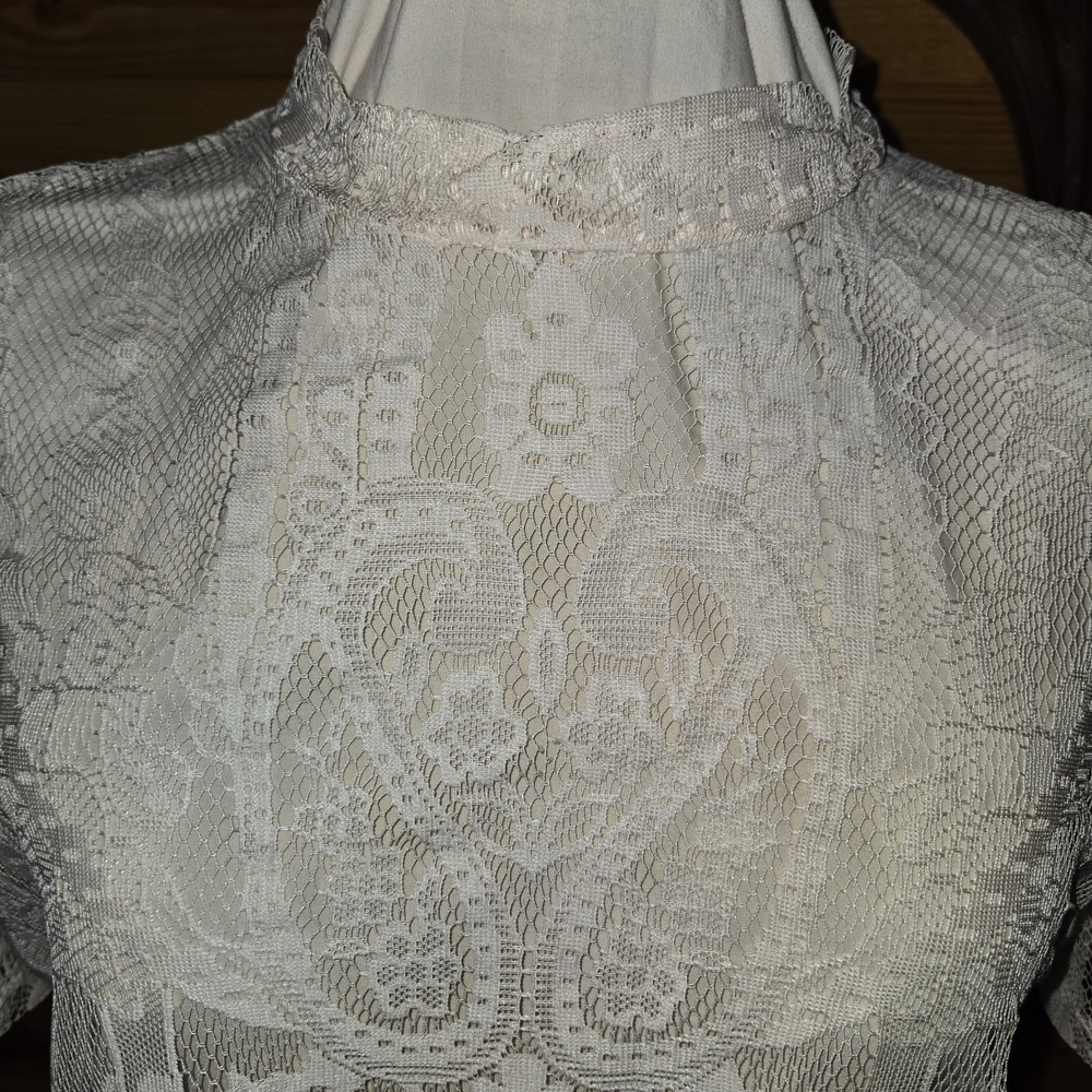 Elegant Lace High Neck Blouse